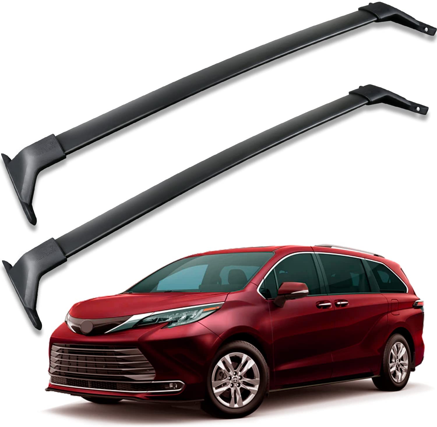 Aluminum Roof Rack Cross Bars for Toyota Sienna 2021-2022 | Heavy Duty Replacement Roof Rails for Cargo Carrier, Kayak, Bike & Luggage | Perfect for Road Trips, Camping & Outdoor Adventures