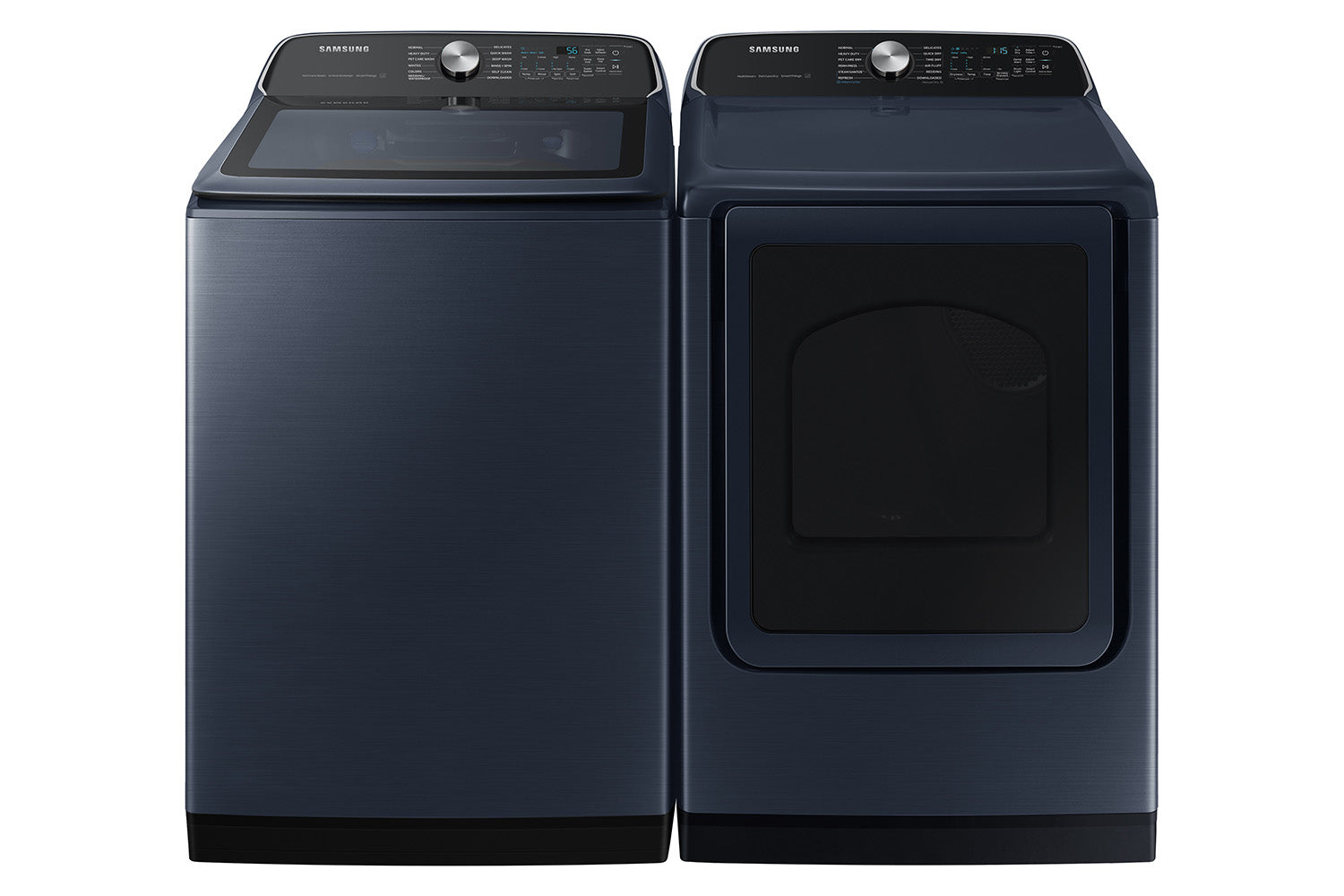 Samsung 6.1 cu.ft Top Load Washer with Pet Care, Agitator & Smart Technology - WA53CG7155ADA4 Navy Blue - Perfect for Large Families & Pet Owners