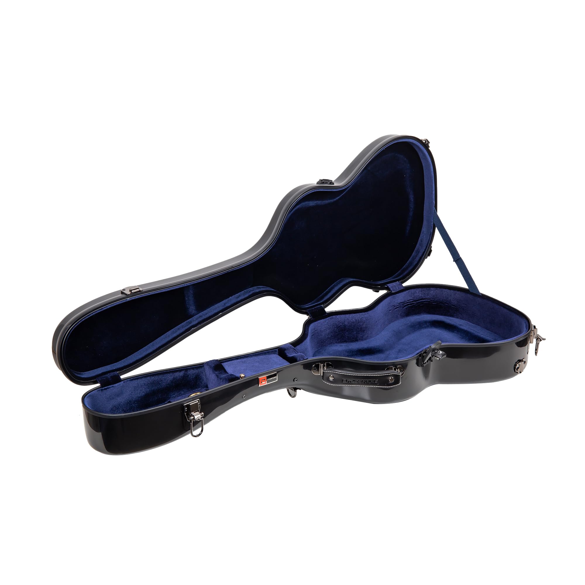 Crossrock Fiberglass Hardshell Black 3/4 Classical Guitar Case - Durable Backpack Style for Travel & Performance Protection