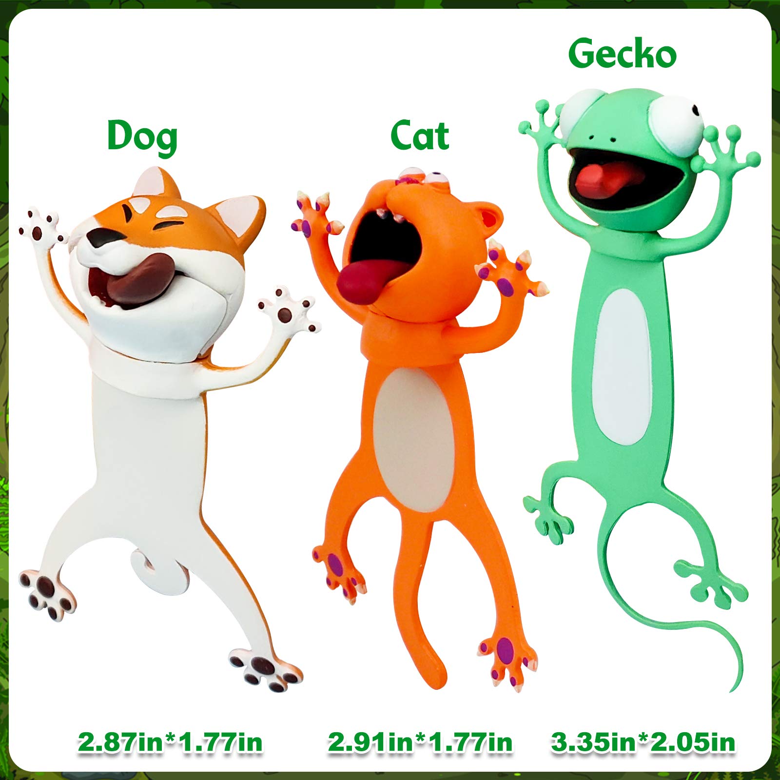 3D Animal Bookmarks for Kids & Book Lovers - Unique Book Accessories for Reading, Gifts & School Supplies | Perfect for Classroom Rewards, Birthday Presents & Reading Motivation