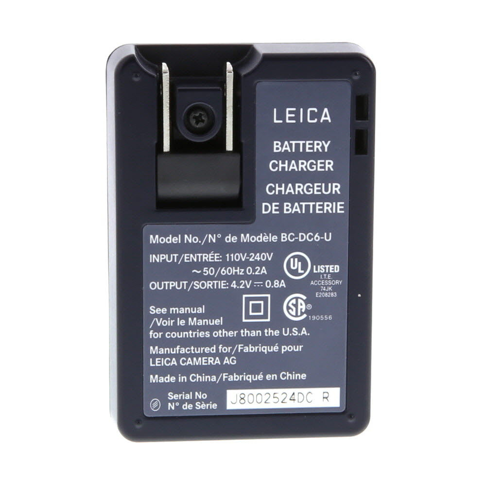 Leica BC DC6 u Battery Charger for BP DC6 - Compatible with Leica C Lux 2 & C Lux 3 Cameras - Perfect for Travel & Outdoor Photography