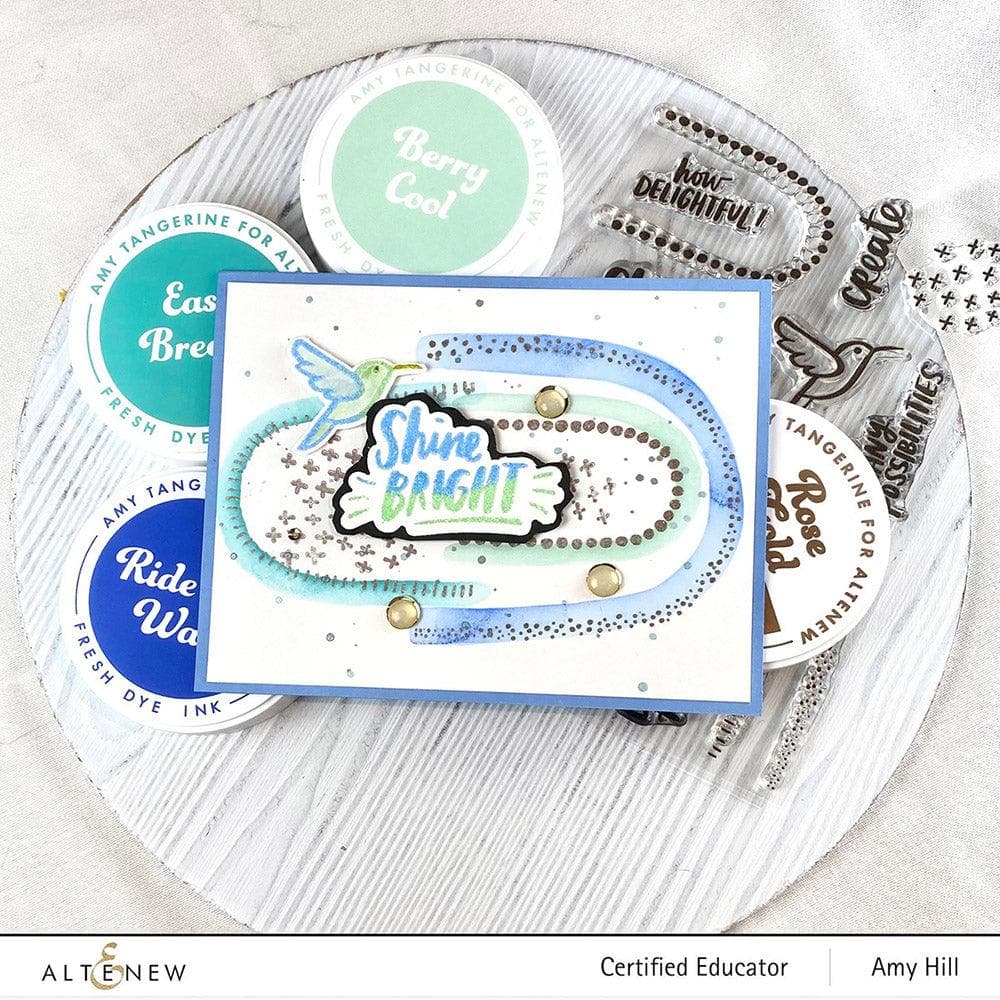 Ocean Dreams Fresh Dye Ink 6 Mini Cube Set for Card Making, Scrapbooking & DIY Crafts - Vibrant Watercolor Ink Pads for Stamping, Art Projects & Mixed Media