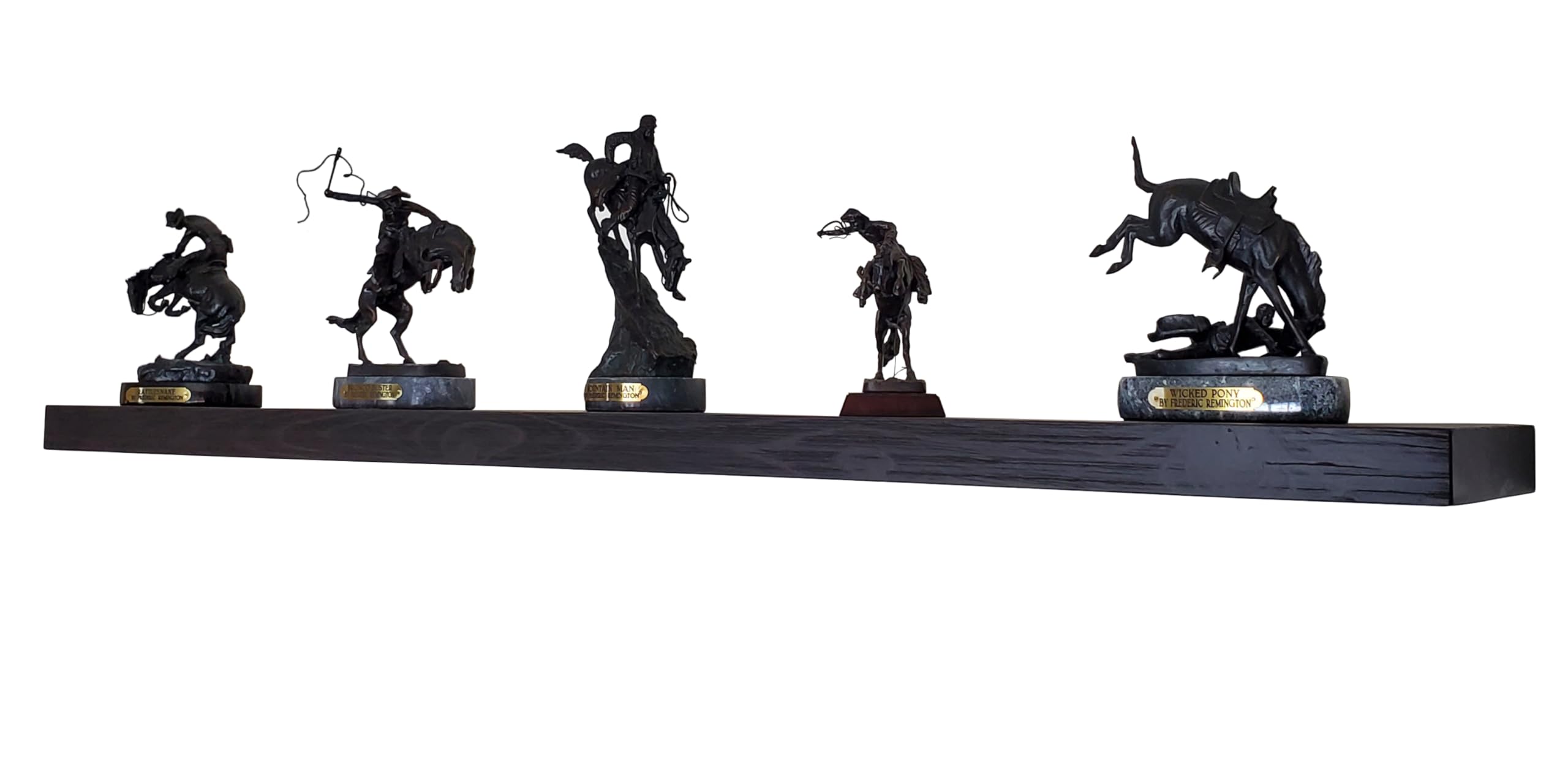Joel's Antiques - 72 Inch Natural Wood Floating Wall Shelves - Heavy Duty Rustic Fireplace Mantel & Bookshelf - Black 72x6x2 Inches - Perfect for Living Room, Bedroom & Office Storage Decor