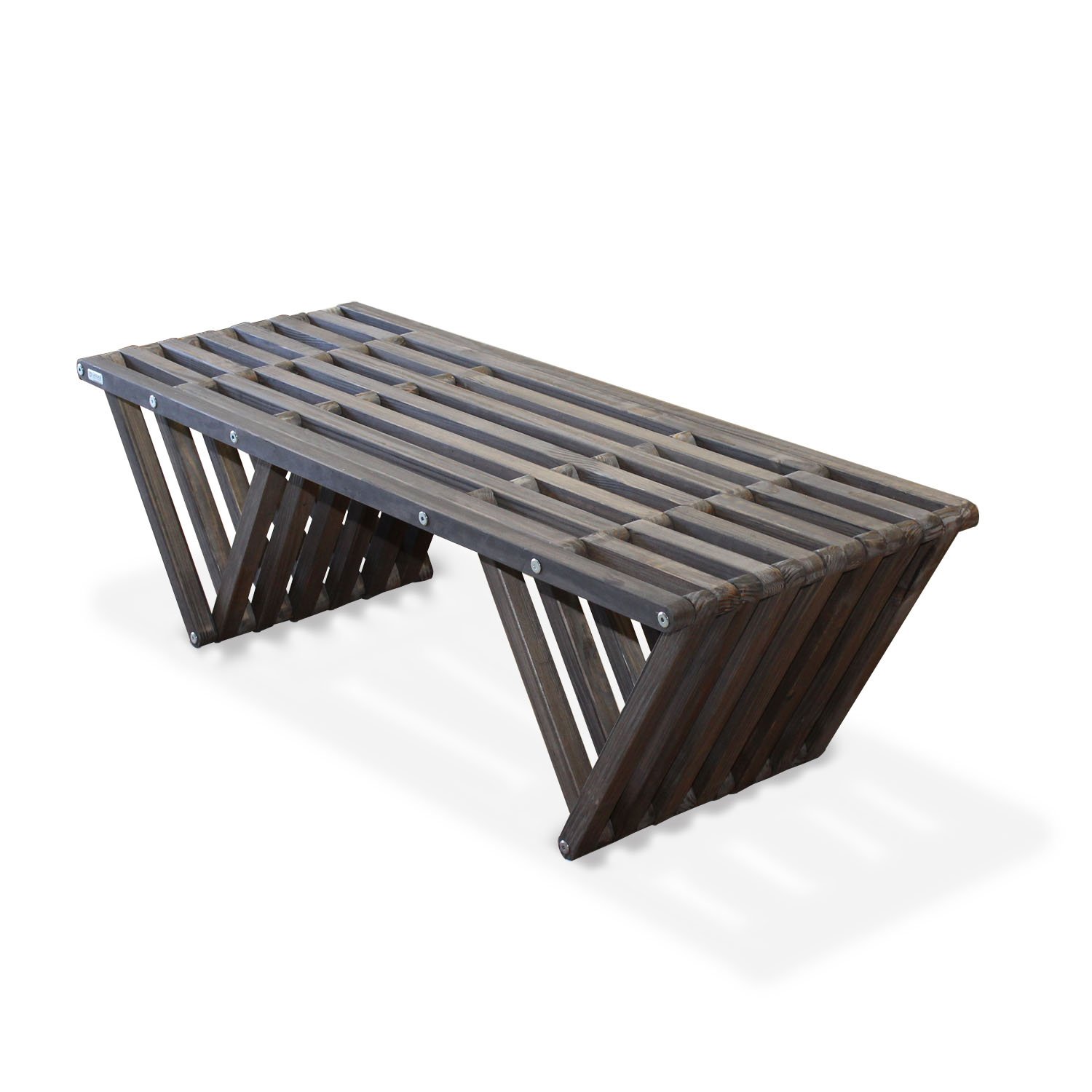 Bench X90 Espresso Brown Wooden Bench - Durable Outdoor & Indoor Seating for Patio, Garden, and Entryway