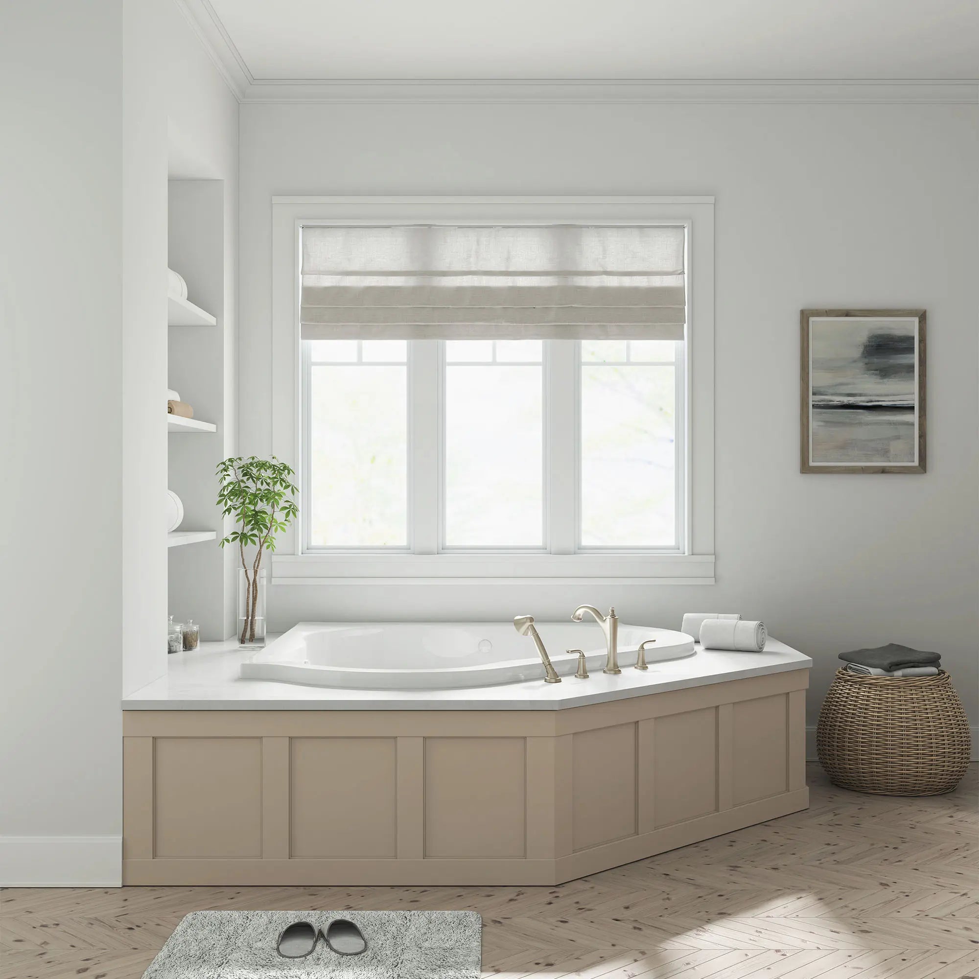 Evolution® 60 x 60 Inch Drop-In Corner Bathtub with EverClean® Hydrotherapy Massage System - Perfect for Luxury Spa Experience at Home
