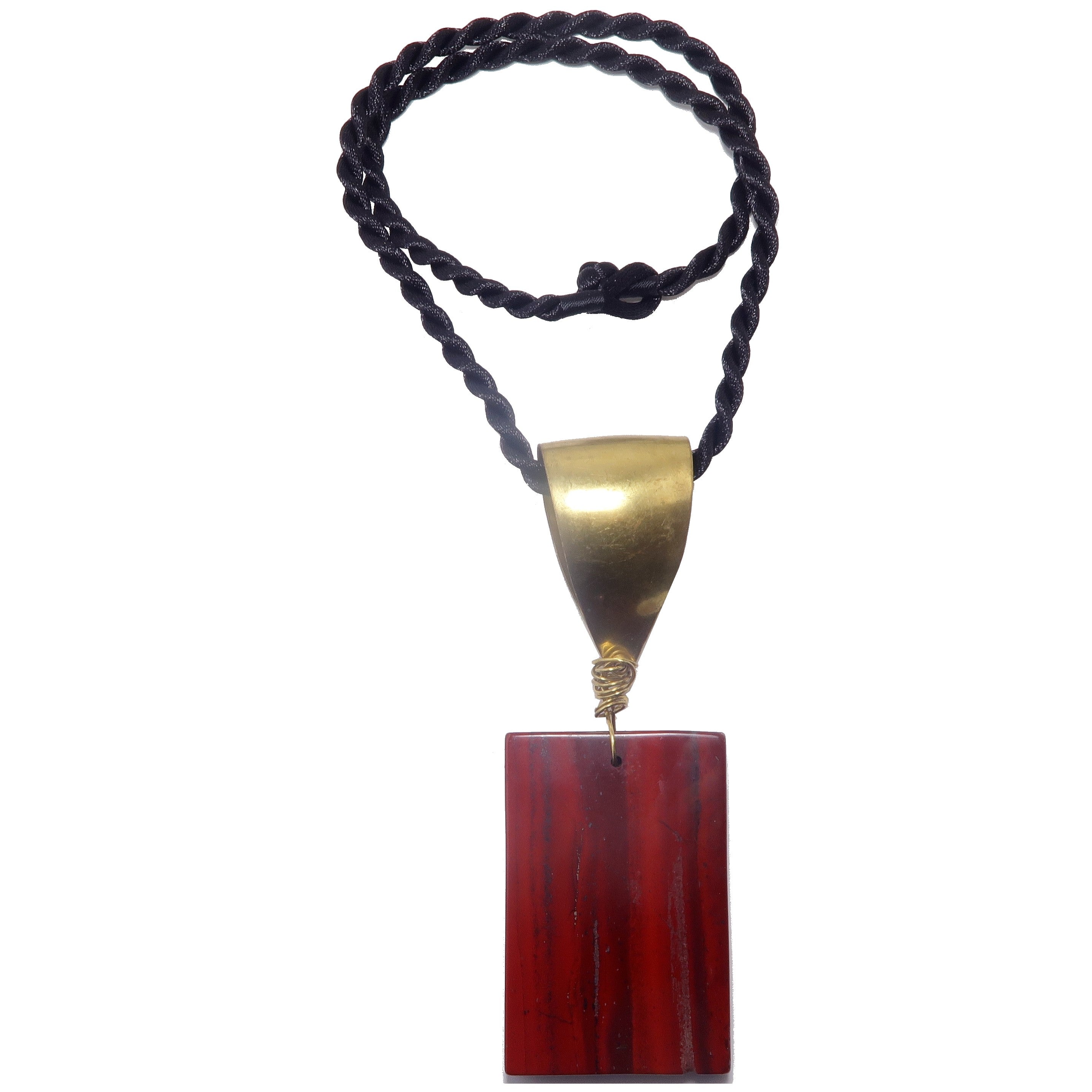 Red Jasper Necklace - Natural Stone Pendant with Adjustable Cord for Women | Spiritual Healing Jewelry, Gift for Her, Yoga & Meditation Accessory