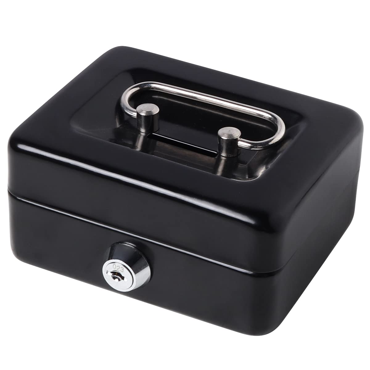 Small Cash Box with Lock & Money Slot - Decaller Metal Coin Piggy Bank for Adults & Kids - Perfect for Home, Office, Savings & Gift Giving