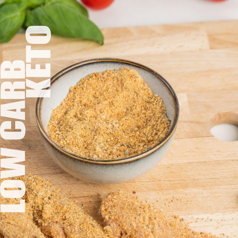 Keto Cauliflower Bread Crumbs - Gluten-Free, Low Carb, Sugar-Free, Paleo-Friendly Panko Substitute - Healthy Kosher Italian Style (6oz) | Perfect for Breading Chicken, Fish & Meatballs
