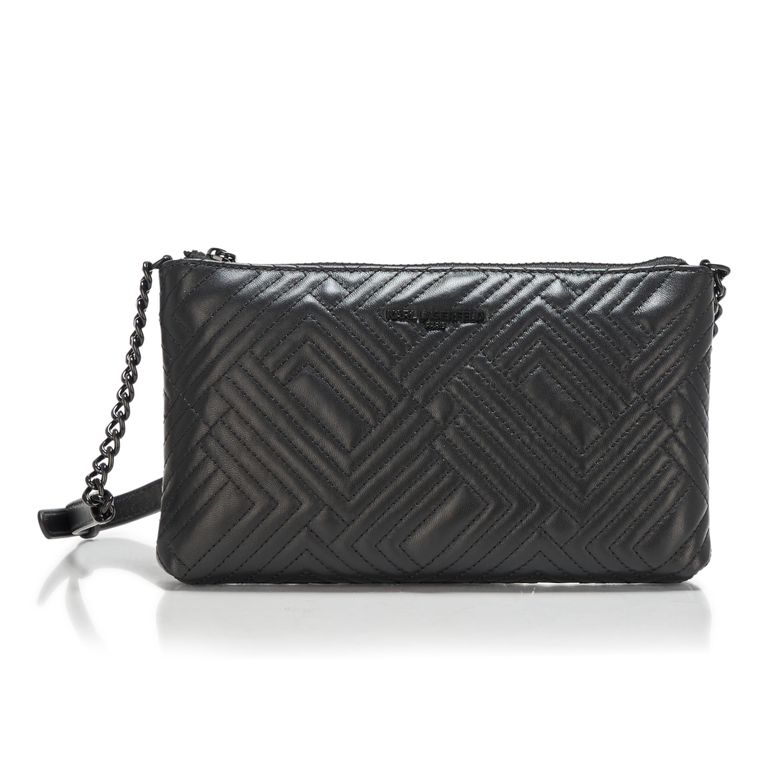 KARL LAGERFELD Karolina Wallet Crossbody Bag - Stylish Leather Women's Purse with Adjustable Strap for Everyday Use, Travel & Shopping