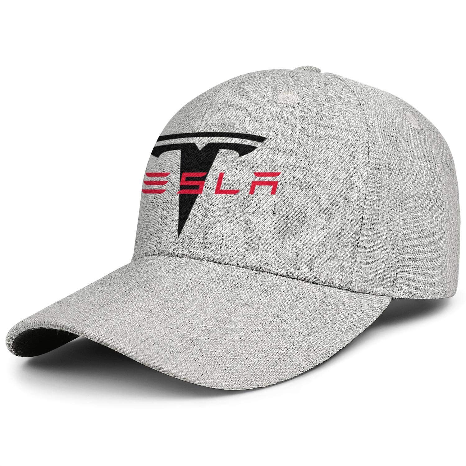 Coolgood All Cotton Golf Cap with Tesla Logo - Adjustable Snapback Hat for Men & Women - Perfect for Casual Wear, Golfing, and Outdoor Activities