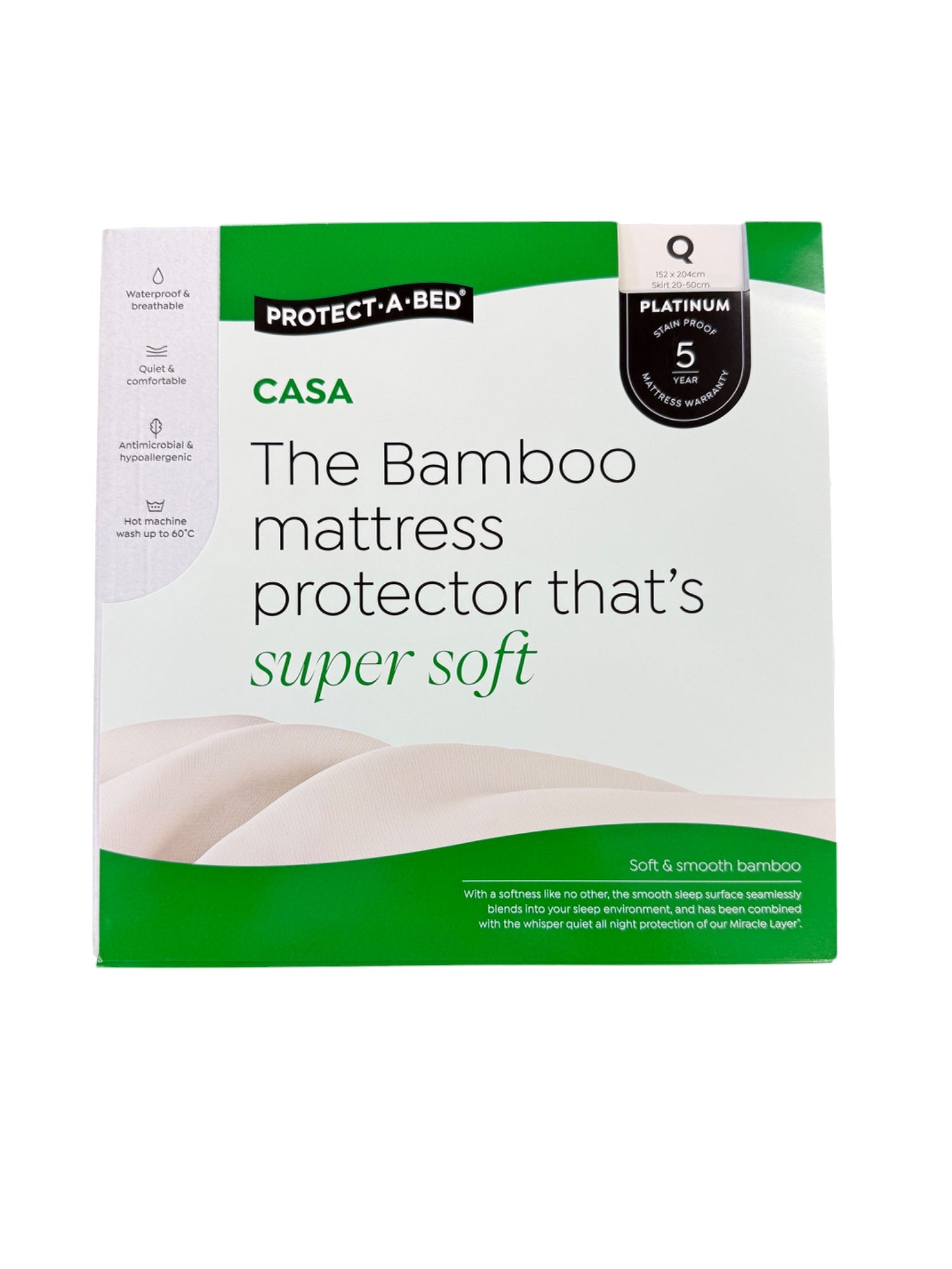 Waterproof Mattress Protector - Queen Size, Hypoallergenic, Breathable, Noiseless Bed Cover - Perfect for Allergy Relief, Bedwetting Protection & Luxury Hotel-Style Comfort