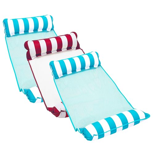 Light Blue & Burgundy/White Stripe