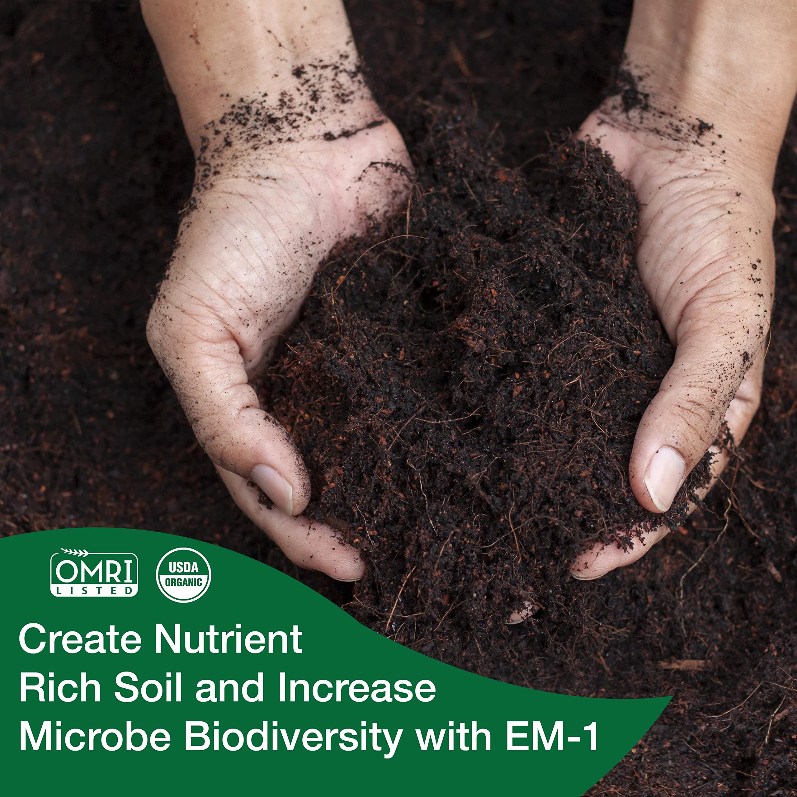 TeraGanix EM-1 Microbial Inoculant Concentrate - 1 Gallon (2 Pack) | Organic Soil Conditioner & Root Enhancer for Plants | Liquid Probiotic Boosts Seed Germination | Ideal for Gardens, Hydroponics & Lawn Care | Perfect for Indoor & Outdoor Plant Growth