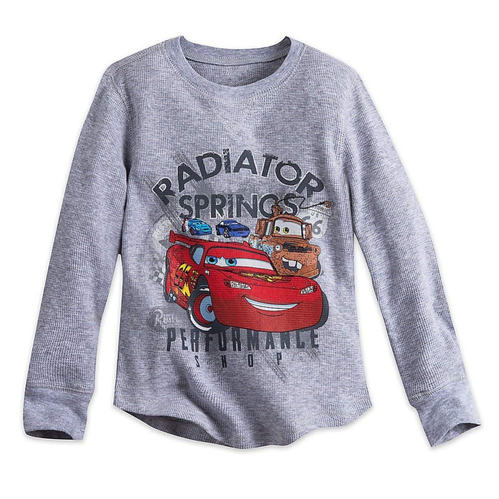 Disney Cars Lightning McQueen Boys' Long Sleeve Thermal Shirt - Size 5/6 - Warm Winter Playwear for Kids | Perfect for Outdoor Activities & School Days