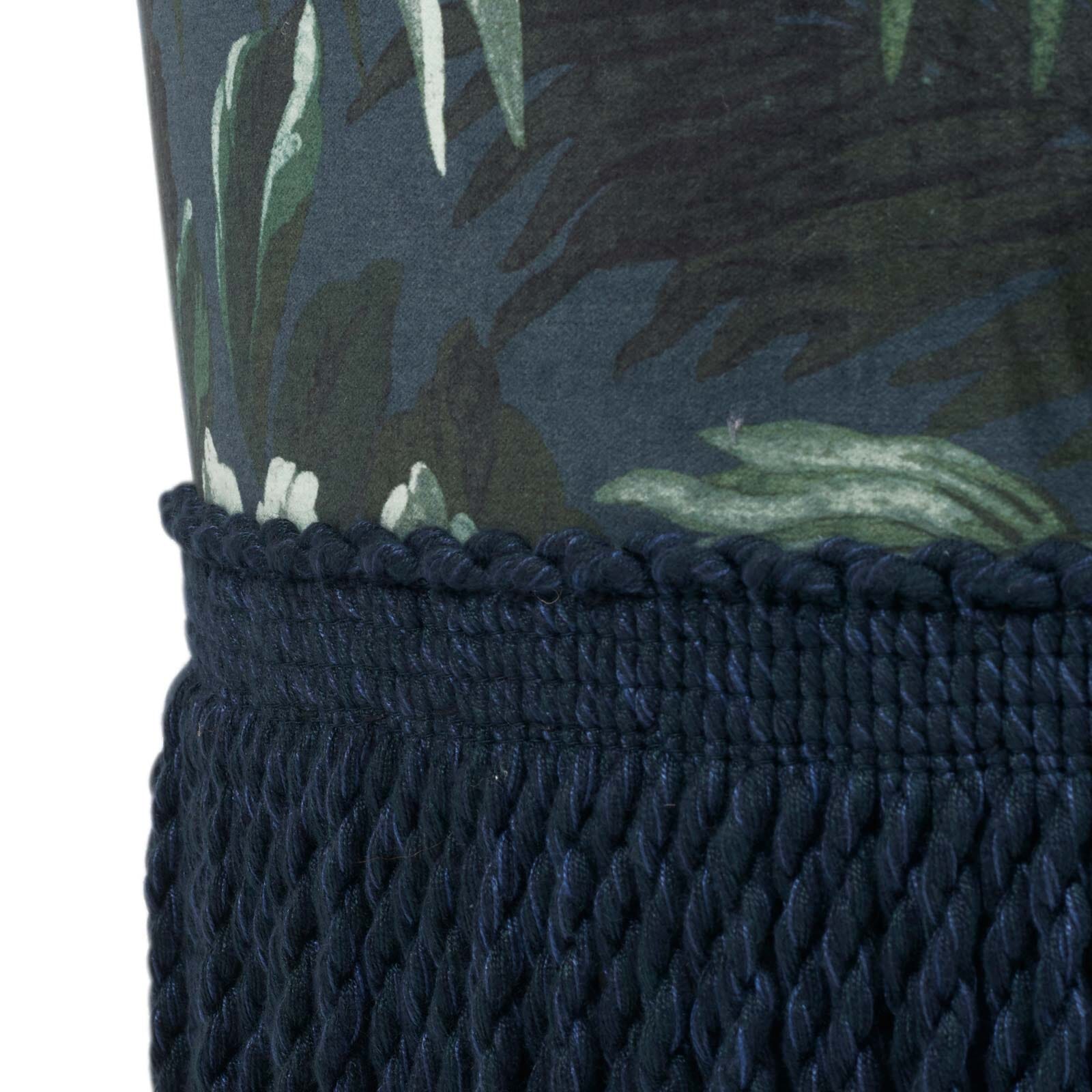 LIMERENCE Velvet Bottoman Ink - Soft & Luxurious Velvet Ottoman for Living Room, Bedroom, or Office - Perfect for Extra Seating & Stylish Home Decor