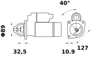 MAHLE Letrika (Iskra) AZF4147 Starter Motor 12VDC 4.2kW - Replacement for 11.131.574 - Perfect for Automotive, Marine & Industrial Engine Starting