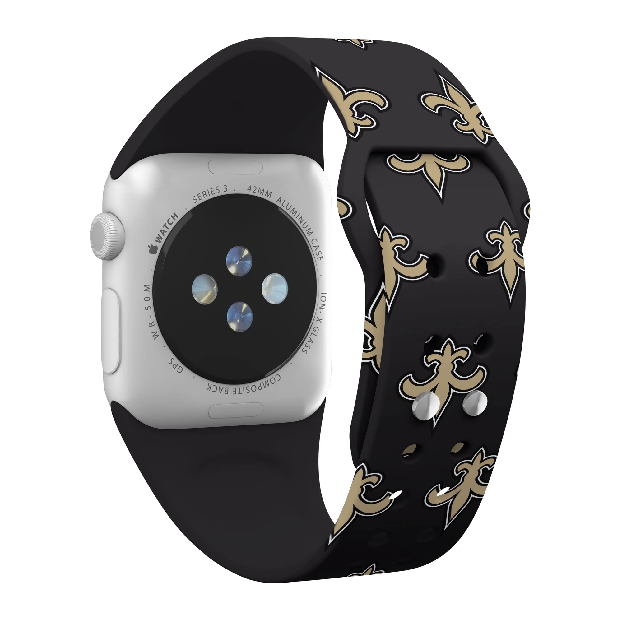 New Orleans Saints Apple Watch Band - HD Game Time Sports Strap Compatible with All Apple Watch Models - Perfect for NFL Fans & Game Day Accessories
