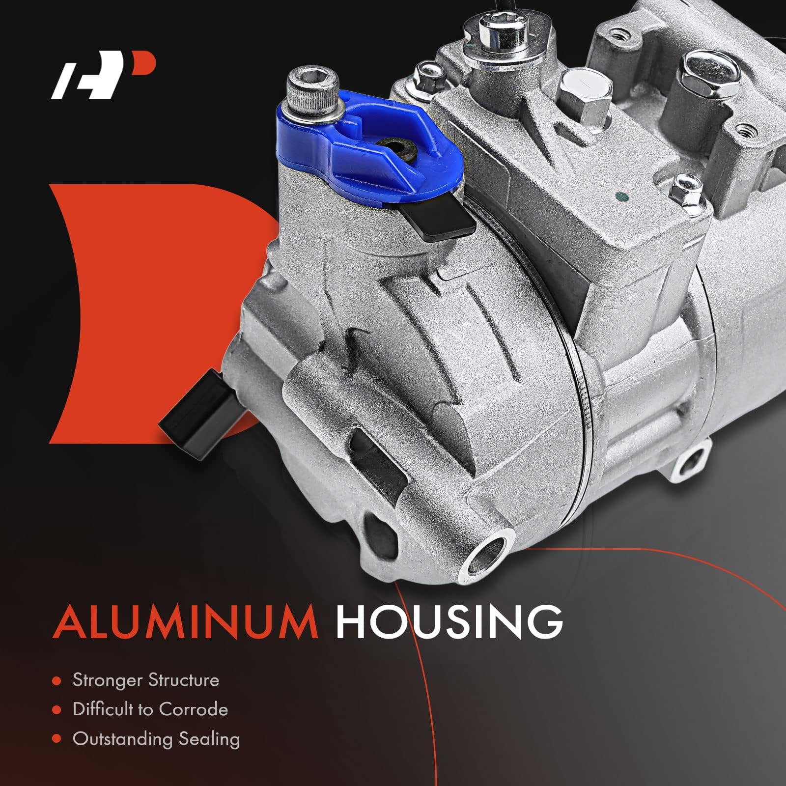 Premium AC Compressor with Clutch for 2007-2009 Audi A4 2.0L & A4 Quattro 2.0L Turbocharged - Direct Replacement Part for Smooth Cooling Performance | Perfect for Summer Driving & Long Road Trips
