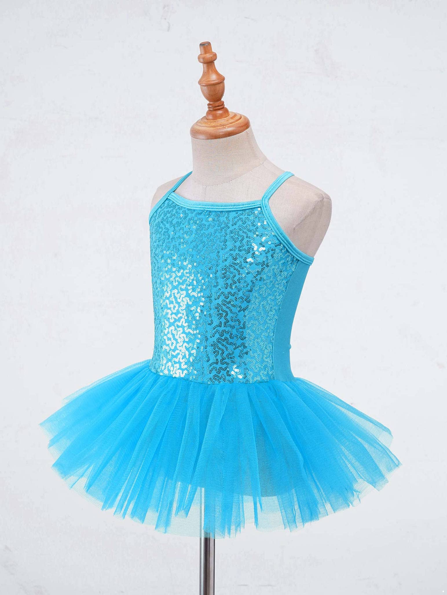 **Yartina Girls Ballet Dance Leotard with Shiny Sequins & Tutu Skirt – Sparkly Gymnastics Costume for Kids Ballerinas – Perfect for Recitals, Performances & Dance Classes**