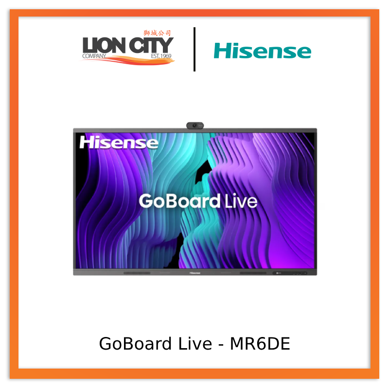 Hisense GoBoard Live MR6DE 65/75/86 Inch 4K Interactive Whiteboard with Built-in Camera - Perfect for Business Meetings, Classroom Teaching & Remote Collaboration