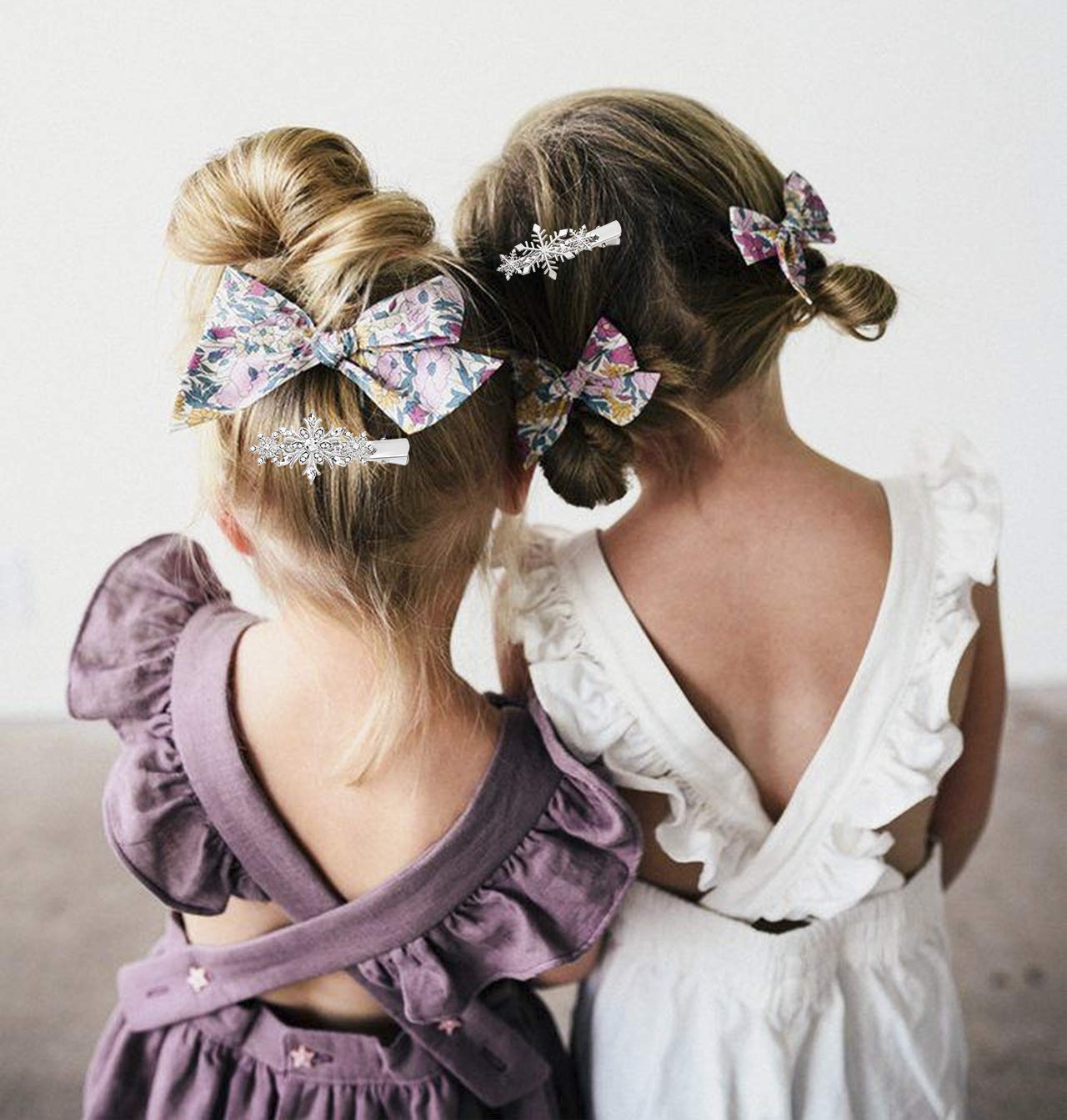Christmas Snowflake Hair Clips - Rhinestone Crystal Hair Barrettes for Women & Girls (3pcs) | Winter Glitter Hair Accessories for Holiday Parties, Xmas Gifts & Frozen Themed Events