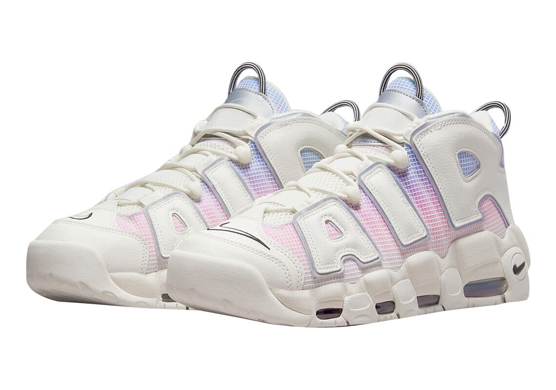Nike Men's Air More Uptempo '96 Retro Basketball Sneakers - Classic White Black Red Colorway for Streetwear & Casual Outfits