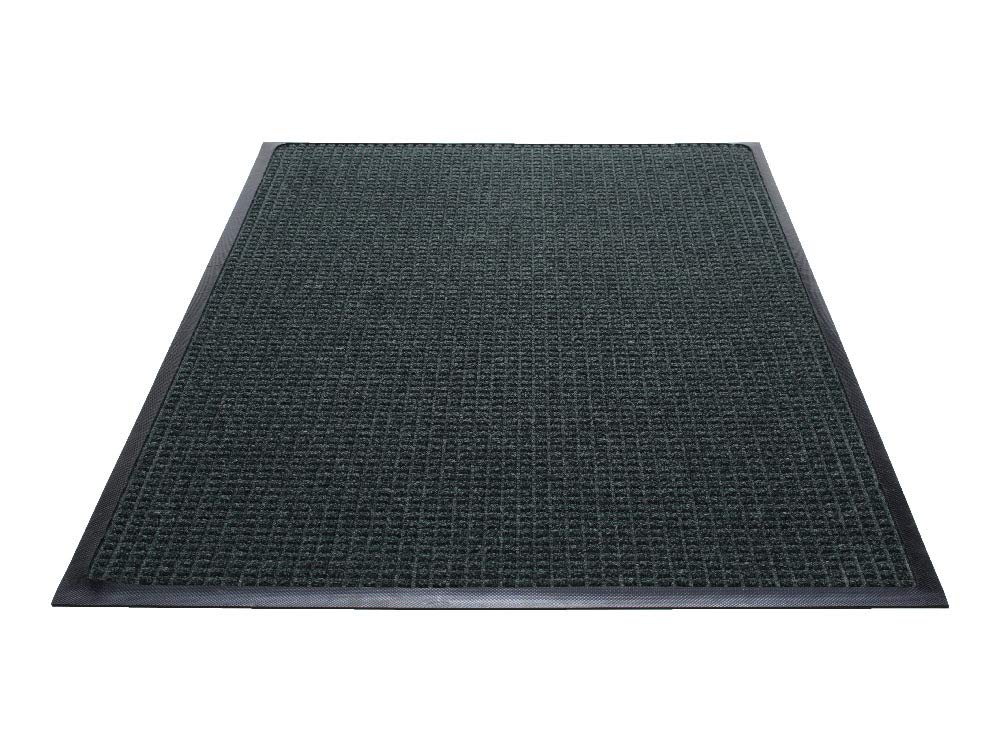 Guardian WaterGuard Indoor/Outdoor Wiper Scraper Floor Mat - Heavy Duty Rubber/Nylon Blend - 4x12 Feet Green - Perfect for Entryways, Garages & Mudrooms - Water & Dirt Trapping Doormat for Home & Commercial Use