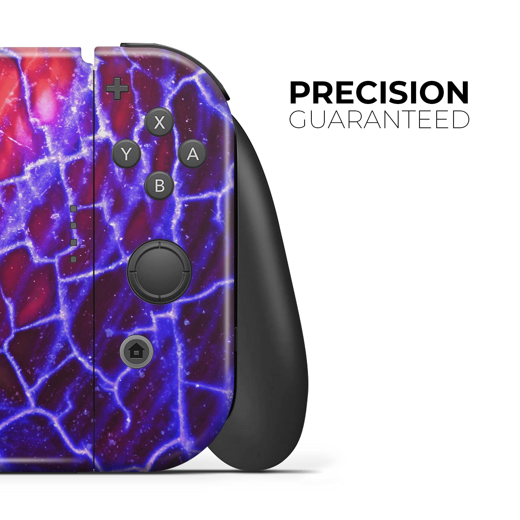 Nintendo Switch OLED Console Skin Decal - Scratch-Resistant Removable Vinyl Wrap Cover (Blue Red Dragon Vein Agate) - Protective Gaming Accessory for Travel & Home Entertainment