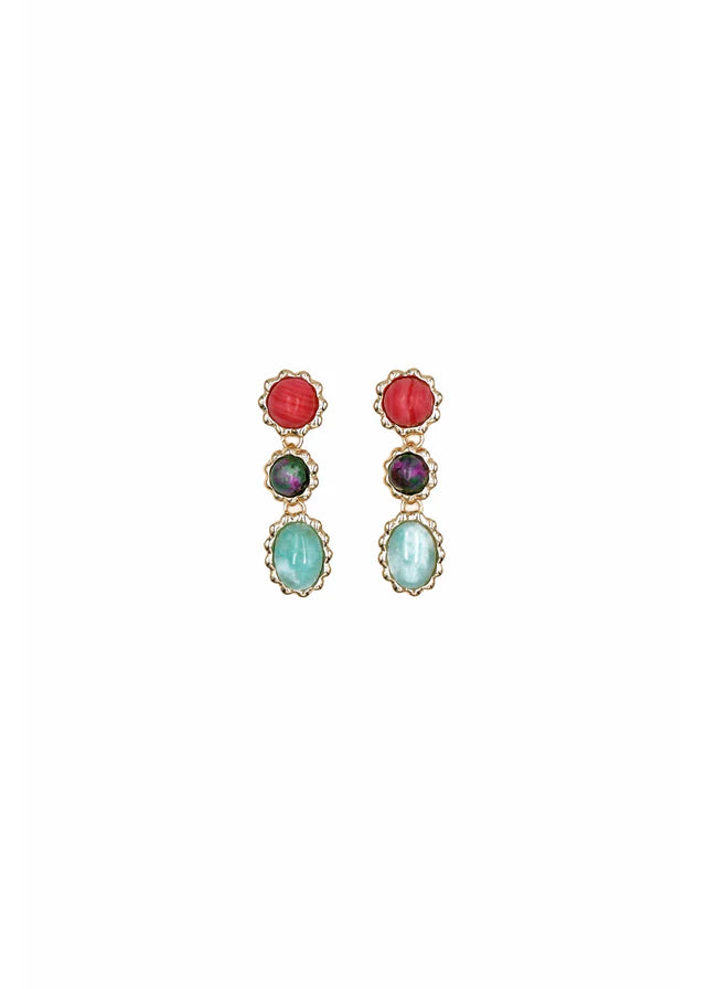 CACILIE Fashion Earrings for Women - Multi Color Dangle Earrings | Trendy Jewelry for Party, Wedding & Everyday Wear