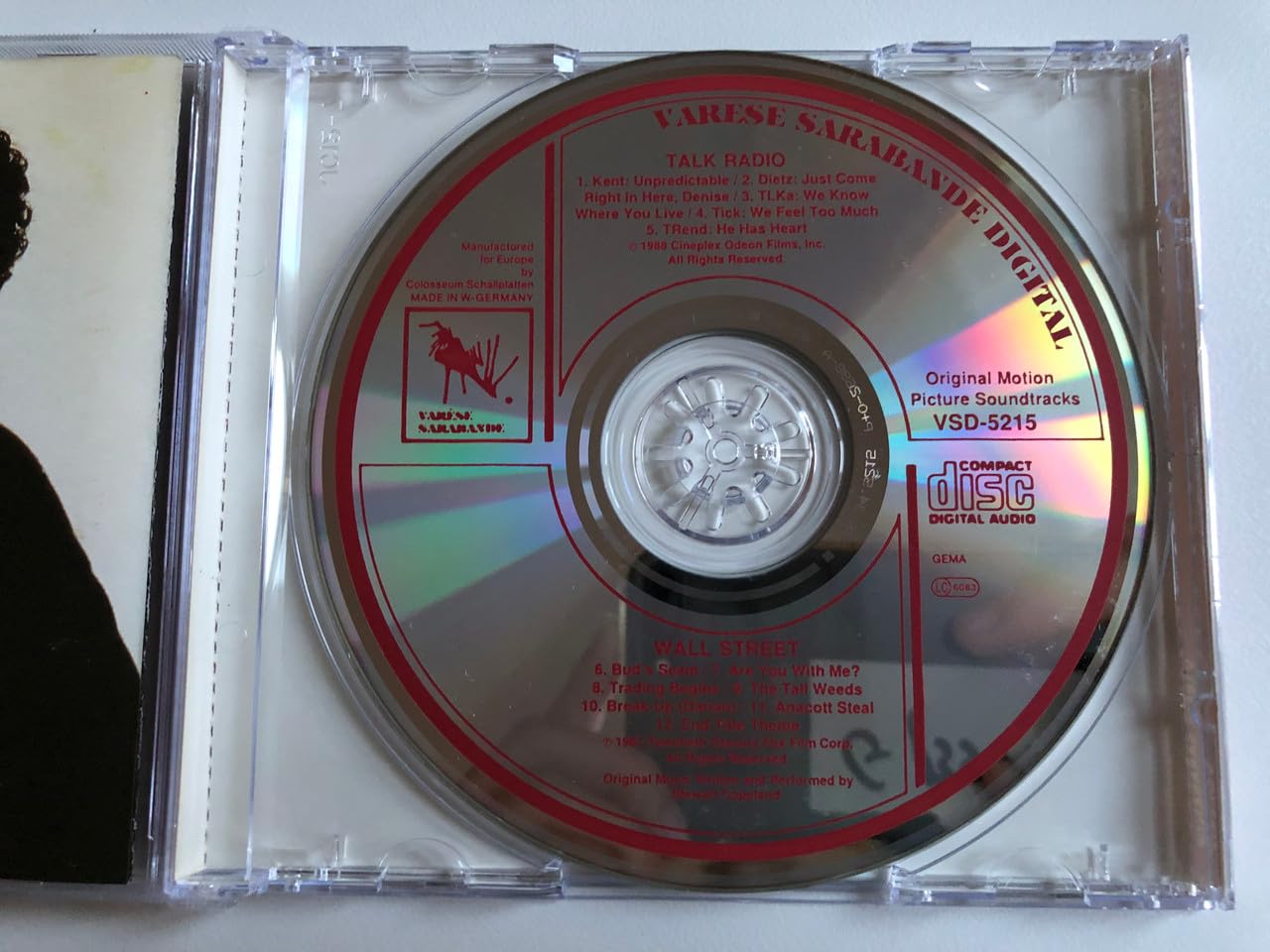 Talk Radio Wall Street Original Motion Picture Soundtrack CD | Film Score Music for Movie Lovers & Collectors - Perfect for Home Theater & Vinyl Enthusiasts