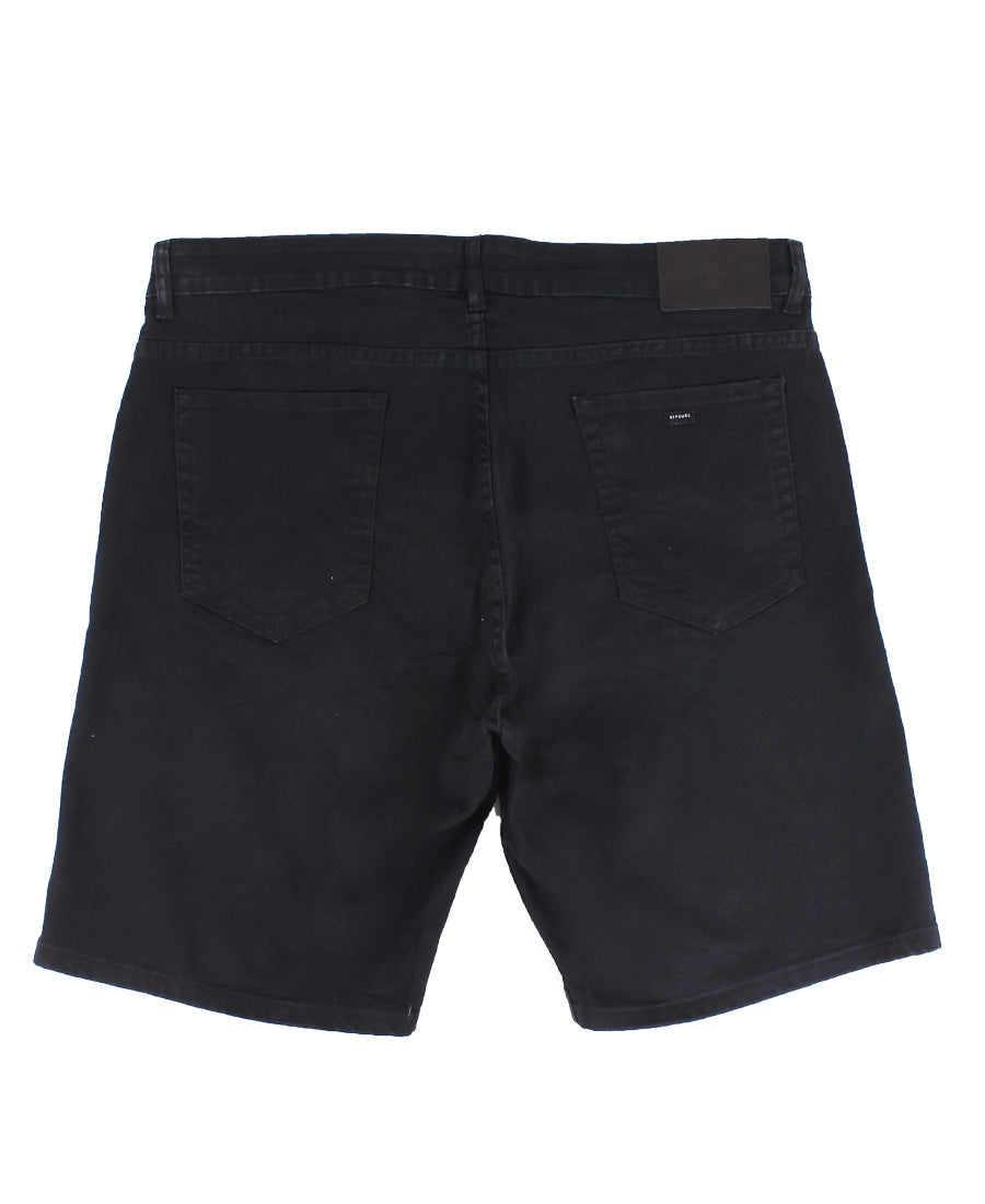 RipCurl Men's Bermuda Relaxed Fit Jeans - Big Size 22 Black for Casual Wear & Beach Outings
