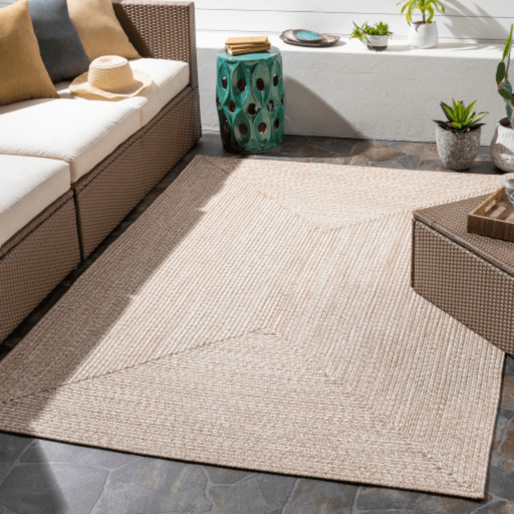 Durable Chesapeake Bay Outdoor Rug - Waterproof, UV Resistant, Non-Slip Backing - Perfect for Patio, Deck, Poolside & Garden Decor