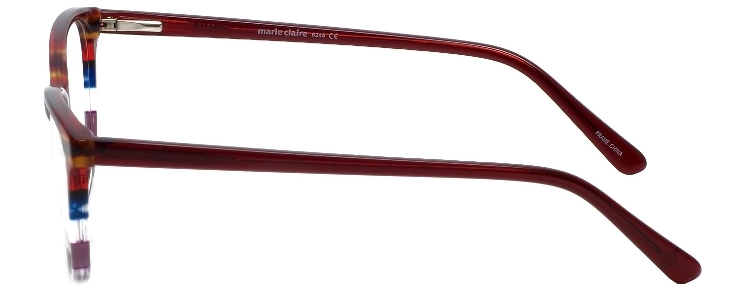 Stylish Bordeaux Striped Designer Reading Glasses MC6246 BST - 53mm +2.75 Strength for Women & Men - Perfect for Reading Books, Using Smartphones & Close Work