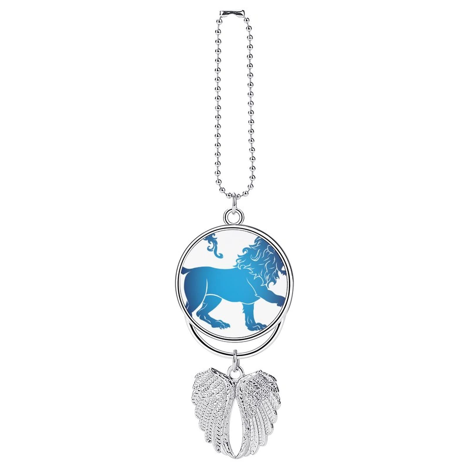 Leo Zodiac Lion Rearview Mirror Charm for Women & Men - Car Mirror Hanging Pendant Decor - Universal Fit Car Accessory - Perfect for Birthday Gifts & Road Trip Decorations