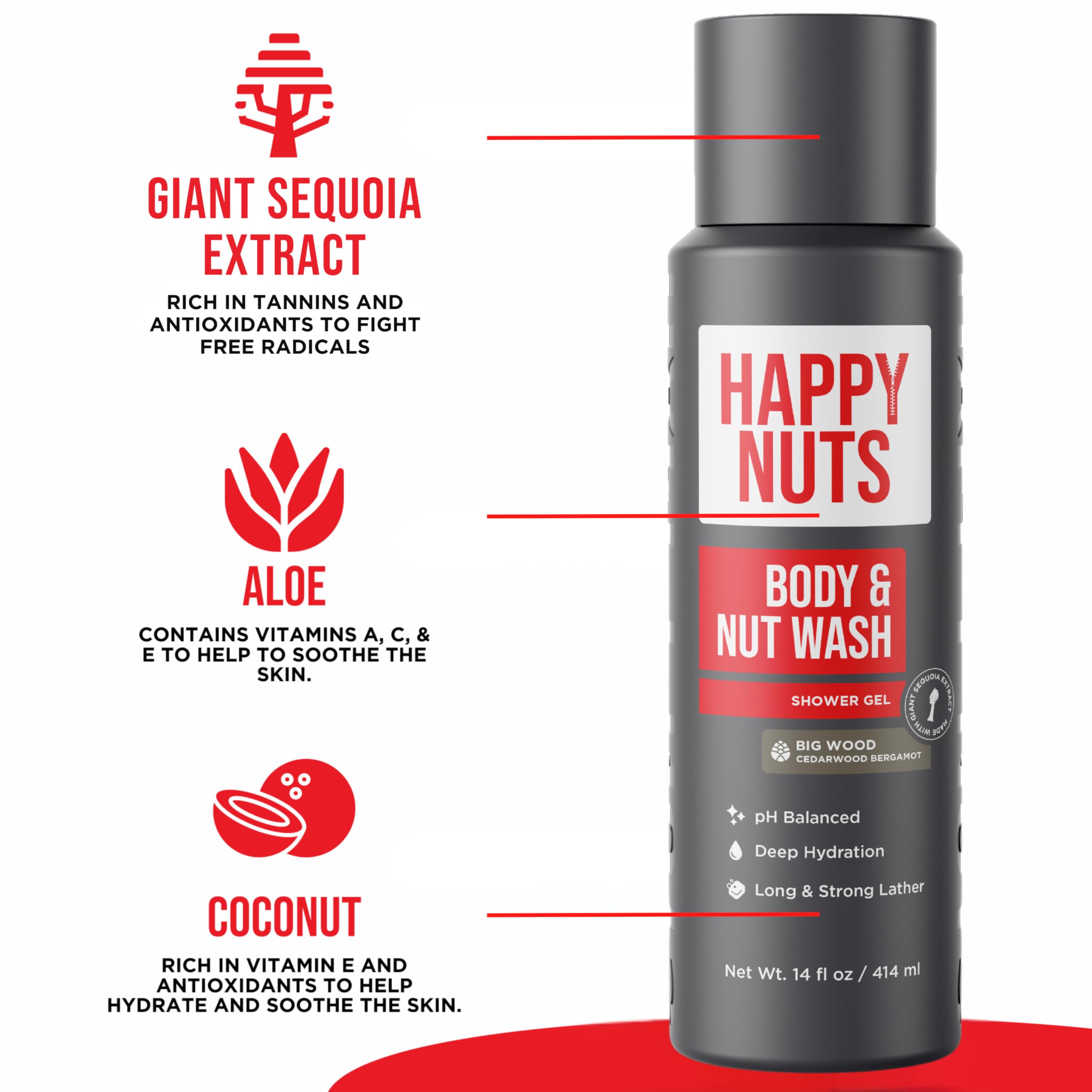 Happy Nuts Comfort Cream & Body Wash Bundle - Anti-Chafing Powder & Men's Shower Gel for Sweat Defense | Gym, Running & Daily Comfort Care