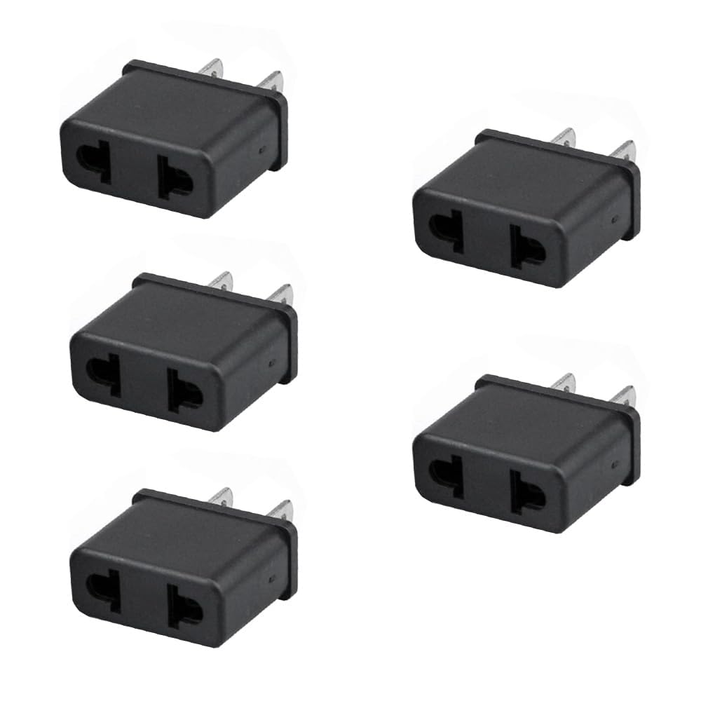 5-Pack Universal Power Adapter Plug - US Travel Charger Converter for Laptops, Phones & Devices - Perfect for Business Trips & International Vacations