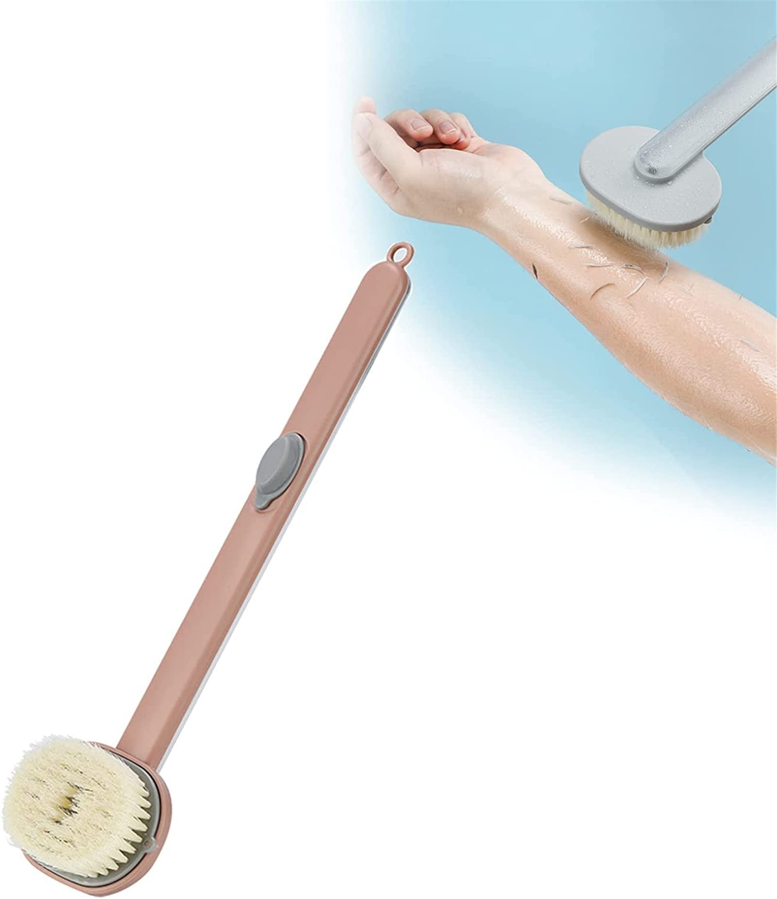 YOOUS Long Handle Bath Brush with Soap Dispenser - Detachable Back Scrubber & Body Exfoliator for Deep Cleansing & Massage | Perfect for Shower, Spa & Dry Brushing Therapy