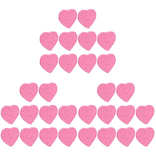 90 Pcs Heart Shaped Makeup Sponges - Soft Blending & Cleansing Facial Sponges for Foundation, Concealer & Skincare | Gentle Exfoliating & Makeup Application | Perfect for Daily Beauty Routine & Travel