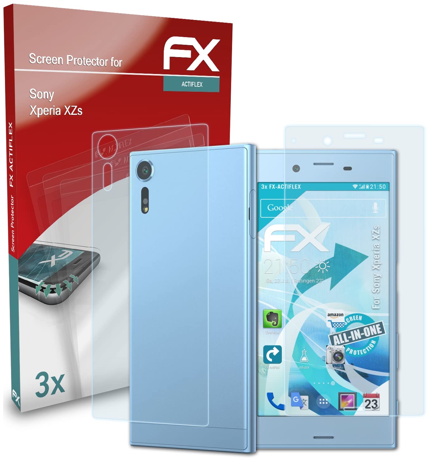 Ultra Clear Flexible Screen Protector for Sony Xperia XZs - 3 Pack HD Anti-Scratch Film - Perfect for Everyday Use, Gaming & Outdoor Activities