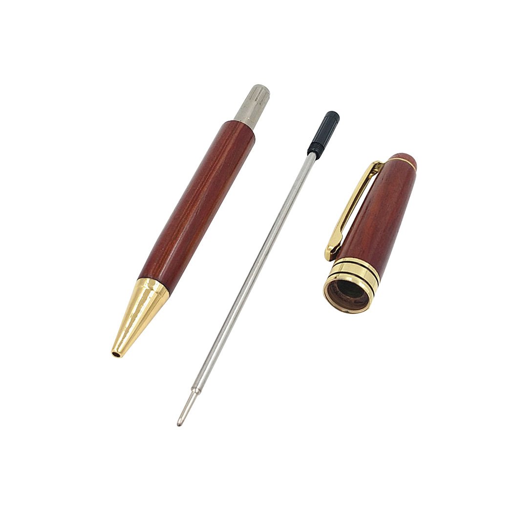 Handcrafted Rosewood & Maple Wooden Ballpoint Pen Set - 2 Premium Wood Pens, Vintage Style Writing Gift for Men & Women - Perfect for Office, Journaling & Special Occasions