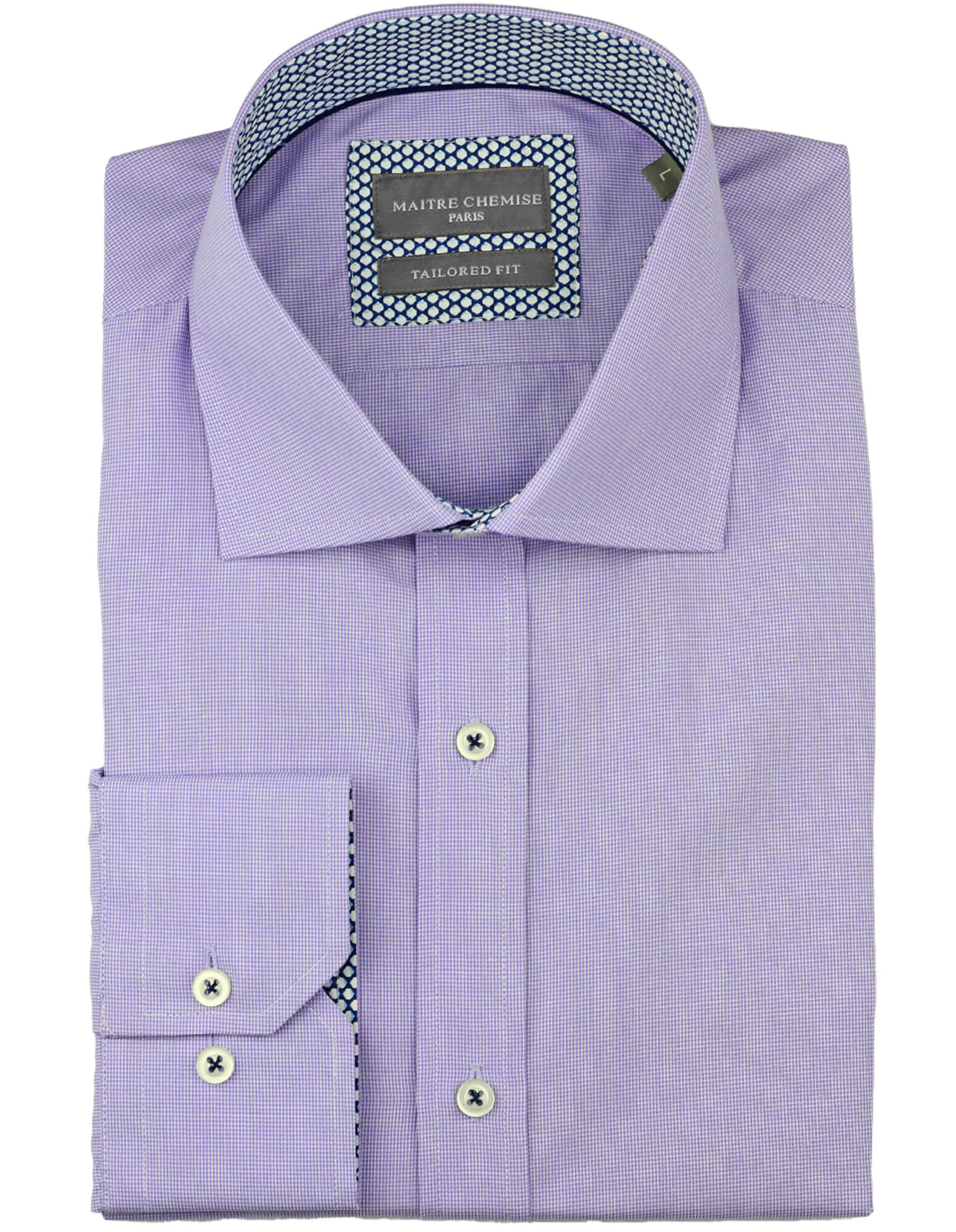 Maitre Chemise Rouen Textured Shirt for Men - Premium Lavender Casual Button Down Shirt | Office Wear, Date Night & Spring Outfits