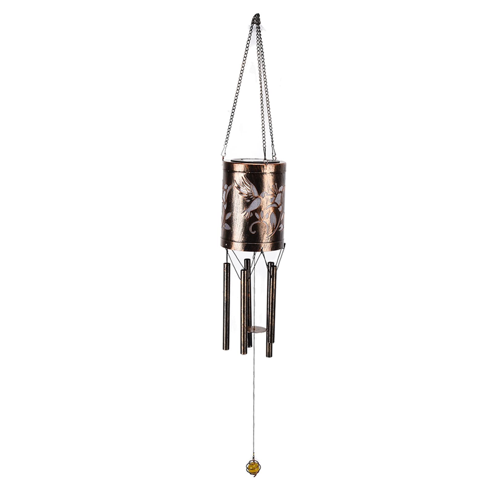 Solar Powered Color Changing Wind Chimes - Outdoor/Indoor Metal Tube Wind Chime with Waterproof Design - Perfect for Garden, Patio, Balcony & Home Decor
