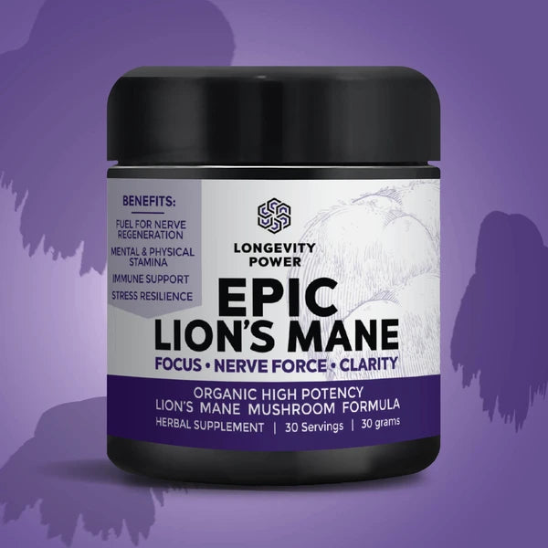 Premium Lion's Mane Mushroom Supplement - Organic Brain Booster & Nootropic for Focus, Memory & Cognitive Support - Ideal for Students, Professionals & Mental Clarity