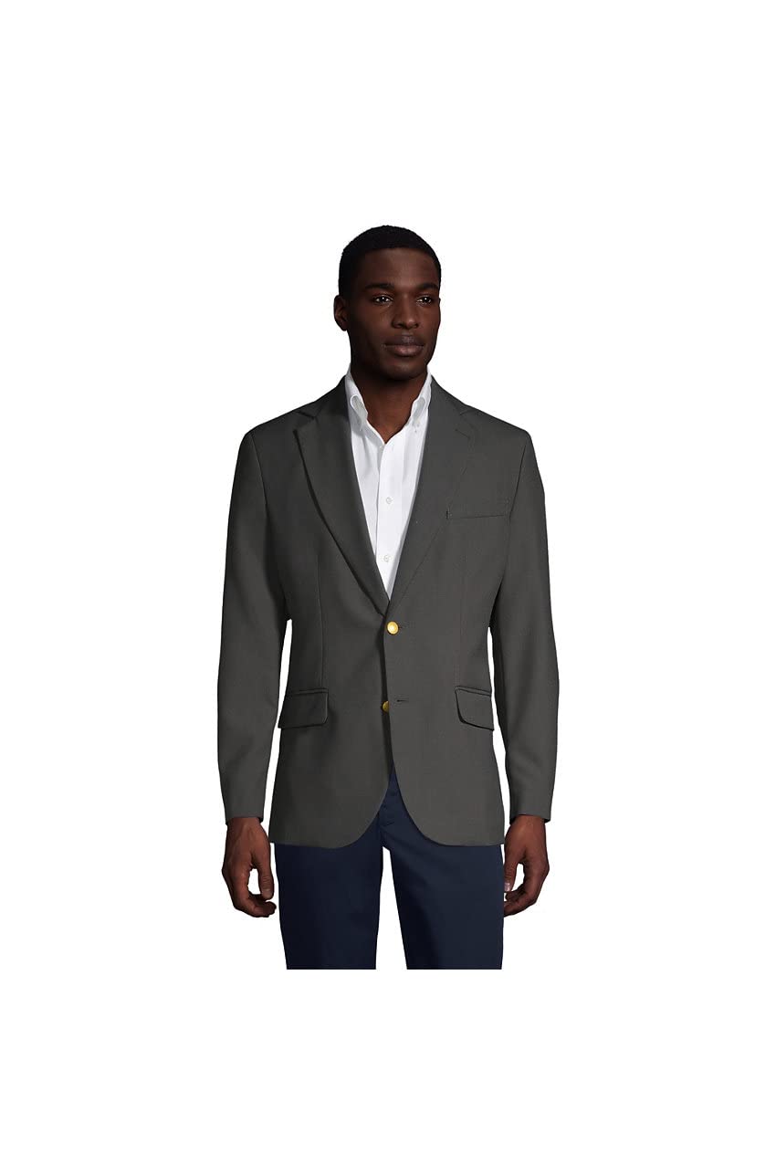 Lands' End Men's Hopsack Blazer for School Uniforms | Classic Fit Dress Jacket for Boys & Teens | Perfect for School Events, Graduations & Formal Occasions