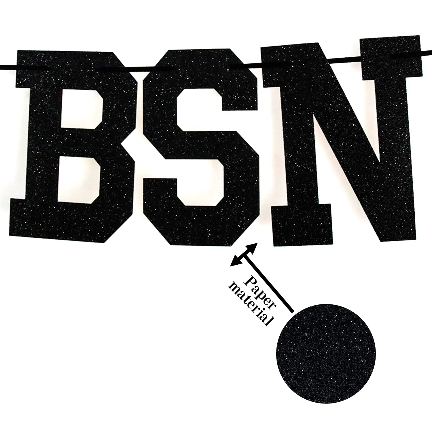 Future Nurse Graduation Banner - BSN/RN/NP Degree Celebration Sign, Medical Nursing School Decorations with Black Glitter | Perfect for Nursing Graduation Parties, Dorm Decor & Healthcare Celebrations