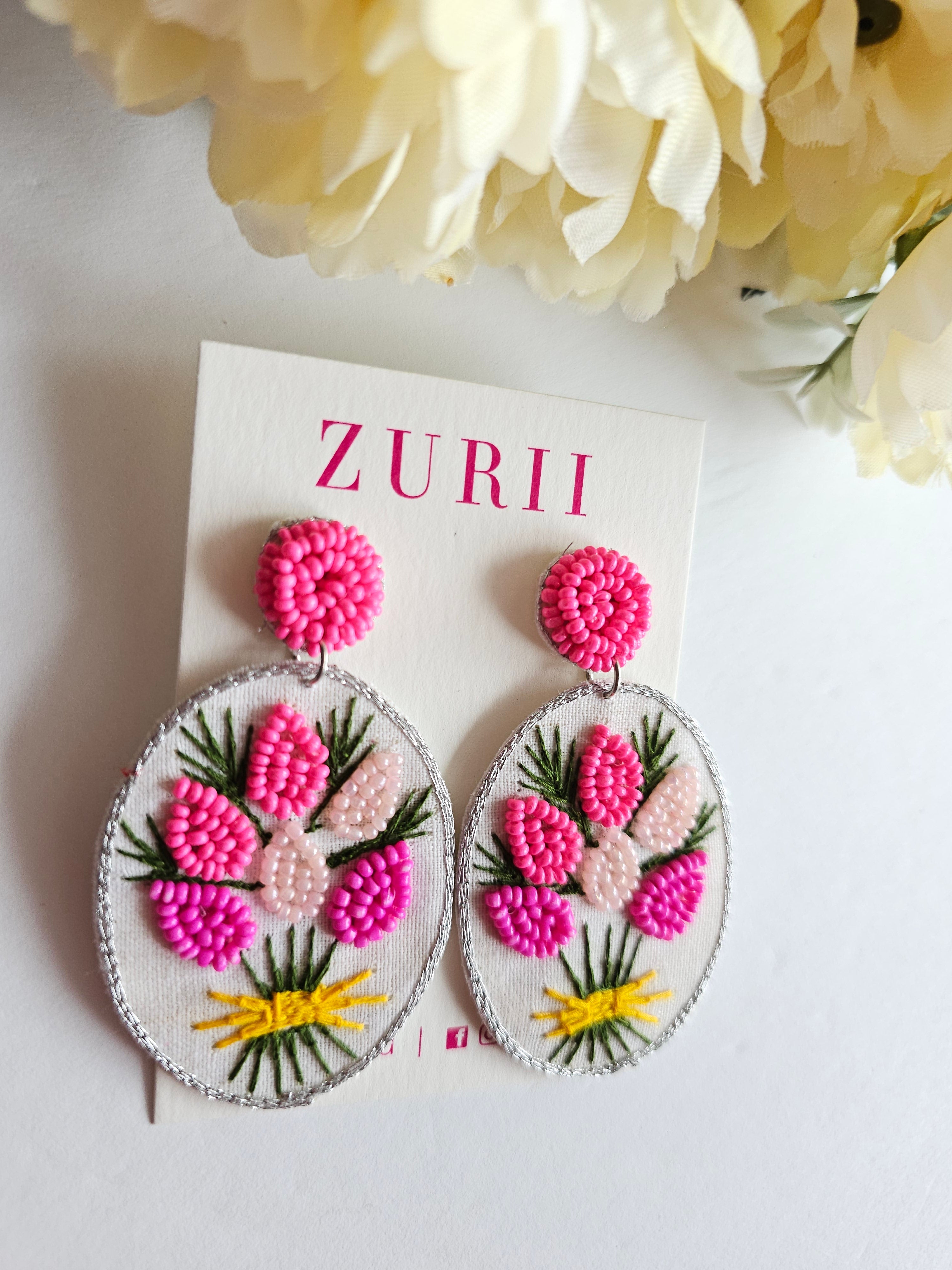 Pink Lavender Earrings for Women - Dainty Floral Stud Earrings - Perfect for Valentine's Day, Mother's Day Gifts & Everyday Wear