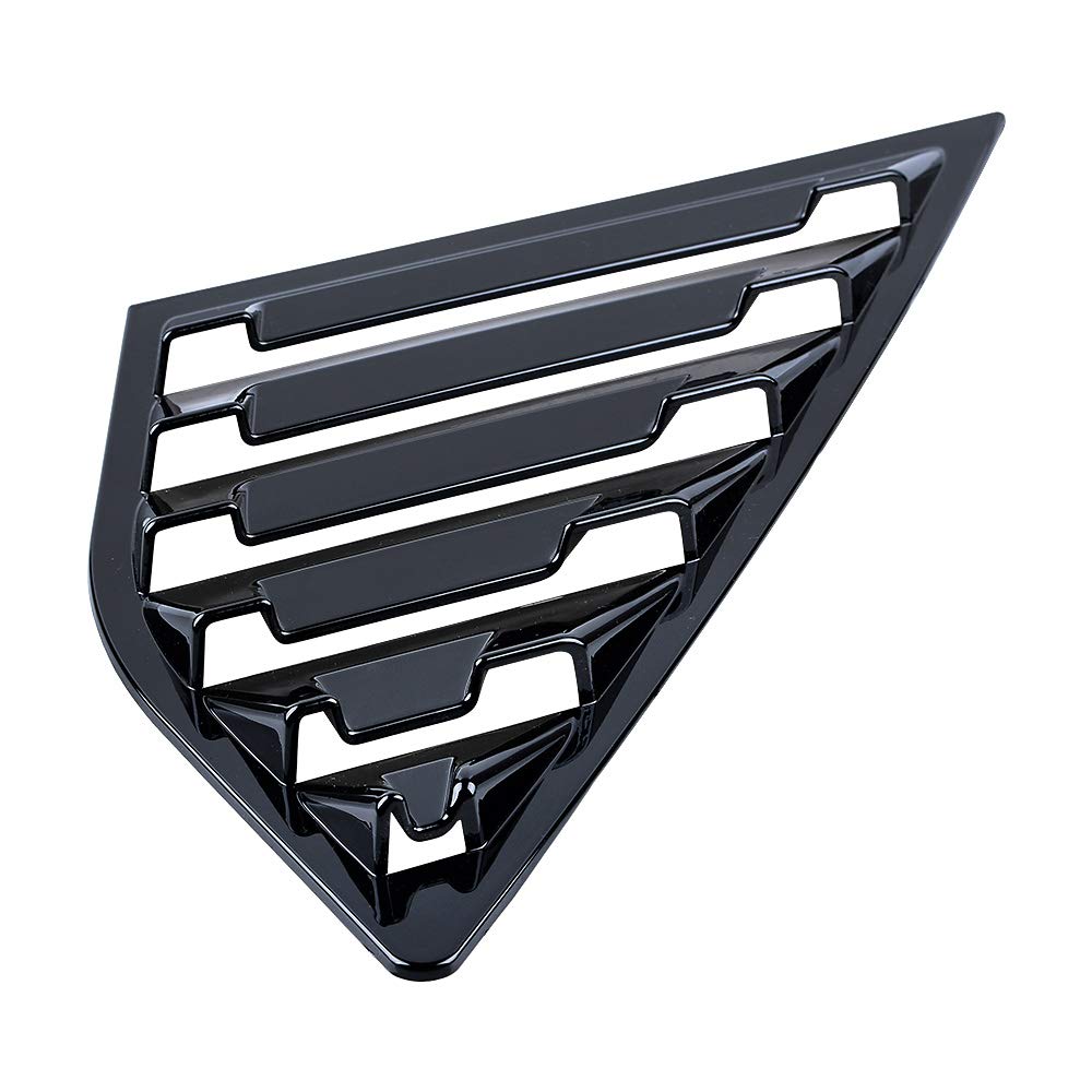 ABS Racing Style Rear Side Window Louvers Air Vent Scoop Shades Cover for 2013-2018 Ford Focus ST RS Hatchback - Glossy Black | Enhances Aerodynamics & Style | Perfect for Car Enthusiasts & Street Racing