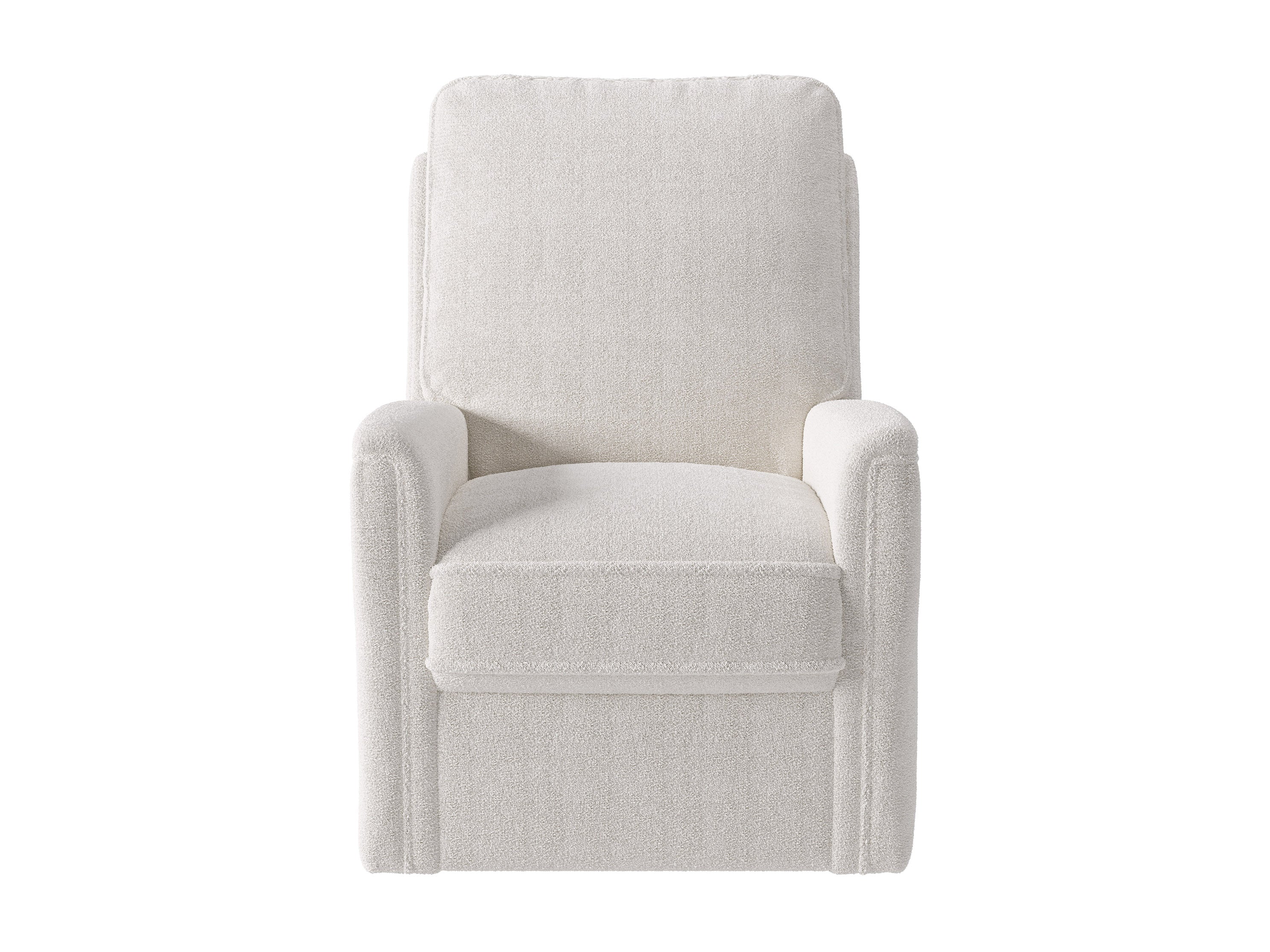 Luxury Boucle Swivel Recliner Chair - 360° Rotating Modern Accent Chair with Ottoman for Living Room, Bedroom & Home Office - Soft Upholstered Lounge Chair with Thick Cushions for Relaxing & Reading
