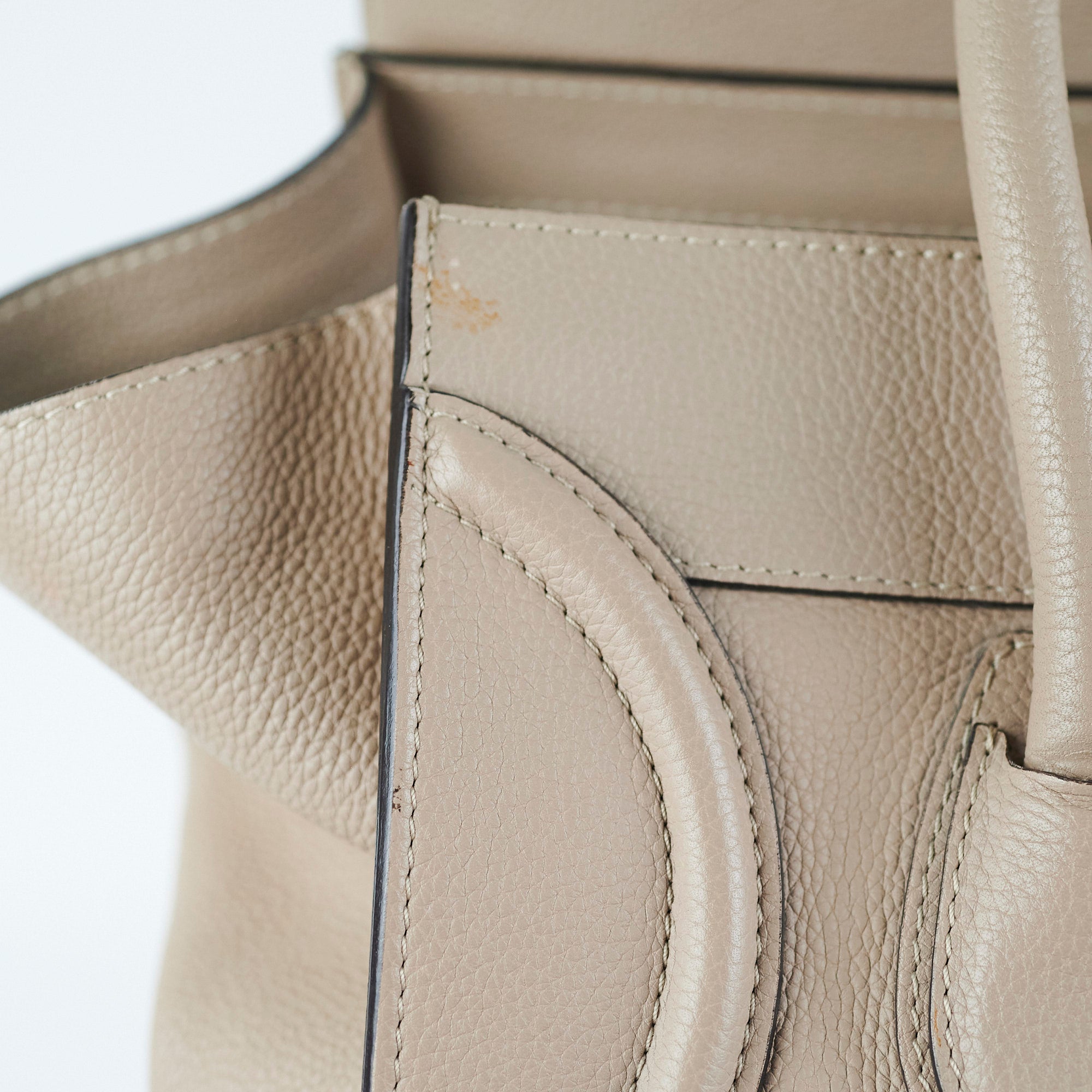Celine Micro Luggage Tote Bag in Beige | Premium Leather Handbag for Women | Perfect for Work, Travel & Everyday Use