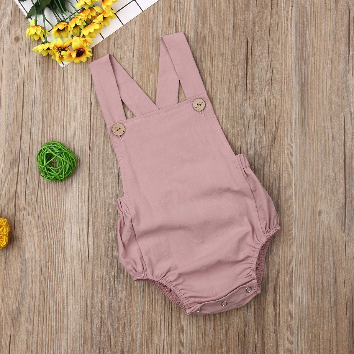 Organic Baby Girl Romper - Soft Cotton One-Piece Jumpsuit for Newborns & Toddlers | Summer Sunsuit Outfit for Playtime, Beach & Outdoor Activities